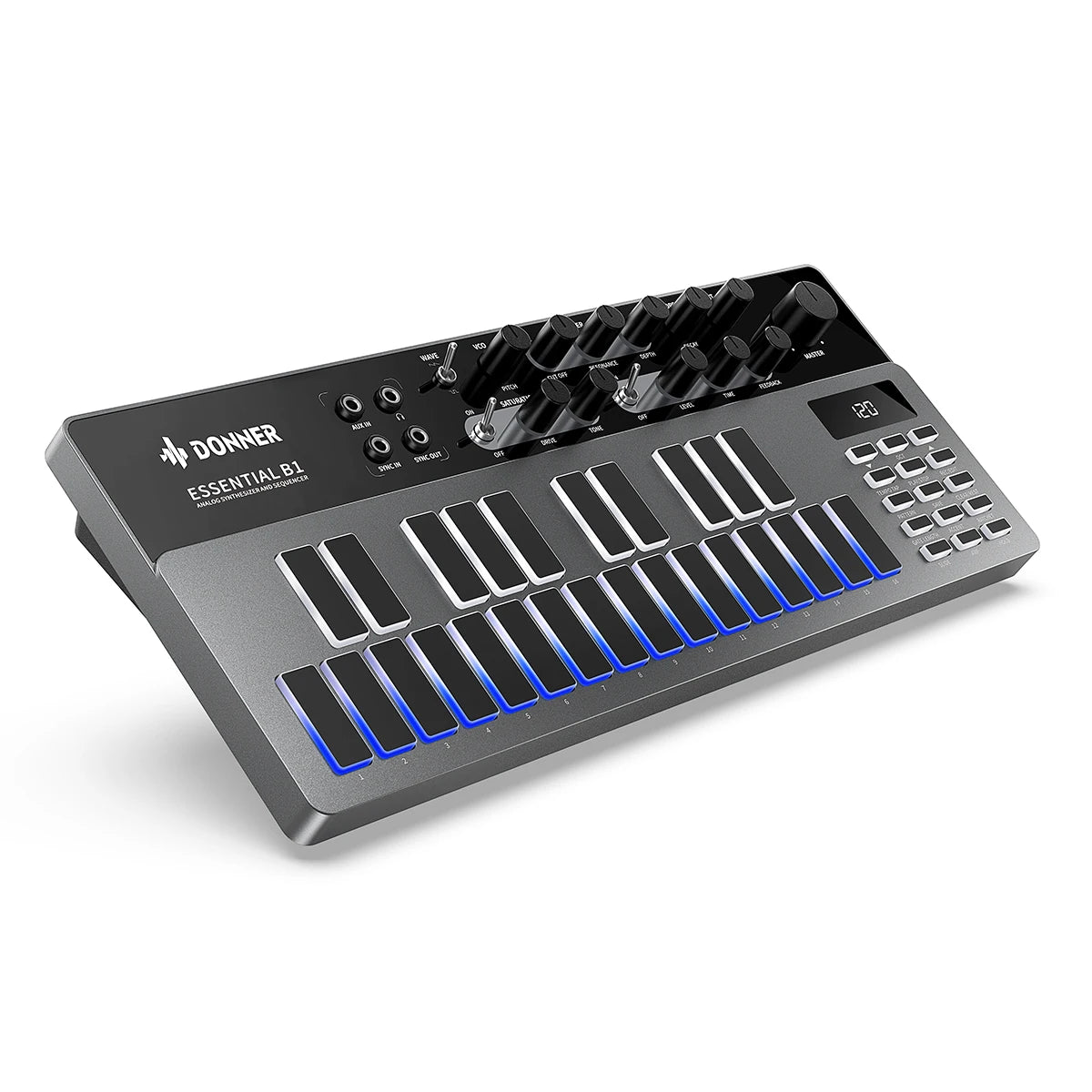 Donner B1 Analog Bass Synthesizer Sequencer Controller Beat Maker Drum Machine
