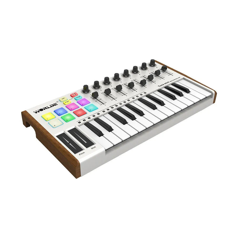 WORLDE TUNA MINI Ultra - Portable 25 - Key USB MIDI Keyboard Controller Perfect for Music Creation