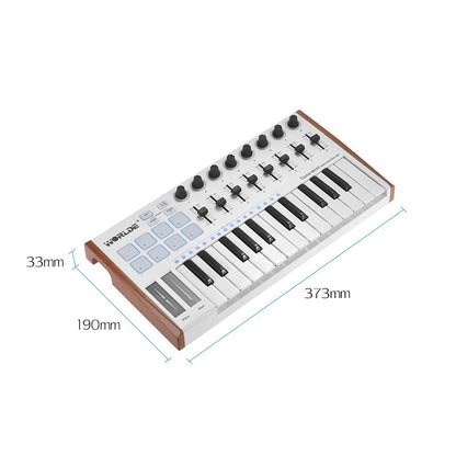 WORLDE TUNA MINI Ultra - Portable 25 - Key USB MIDI Keyboard Controller Perfect for Music Creation