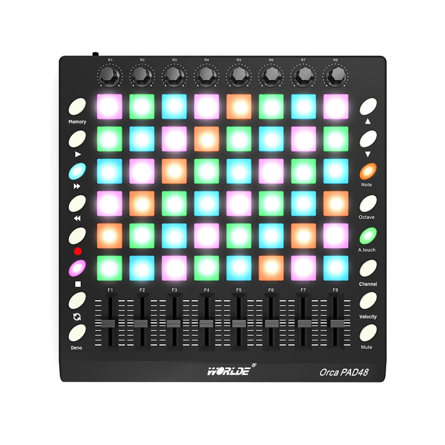 WORLDE PAD 3 Specifications New Shelves 48/64 MIDI Drum Pad Controller USB With Backlight Slider Electronic Musical Instruments