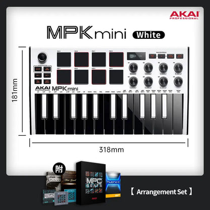 akai professional mpk mini play mk3 plus midi keyboard piano arranger music controller